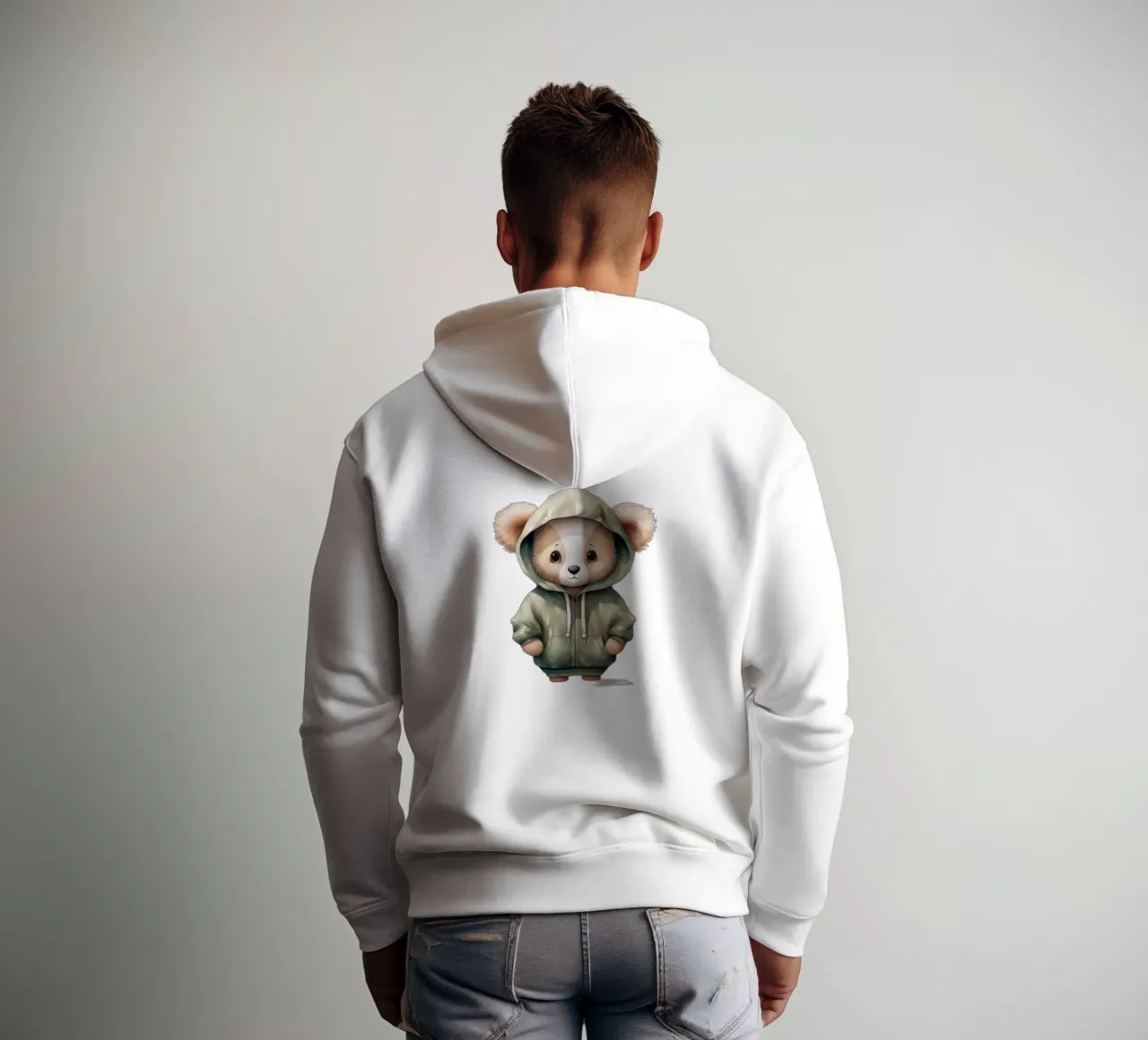 Acquerello Cartoon Koala in felpa con cappuccio felpa con cappuccio da Animal Portraits