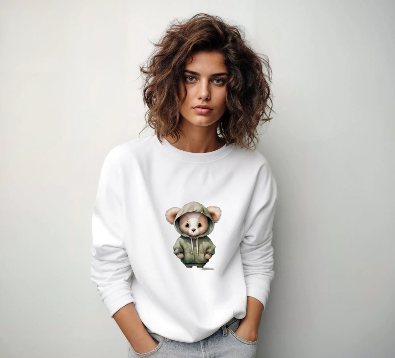 Koala de acuarela con capucha sudadera de Animal Portraits