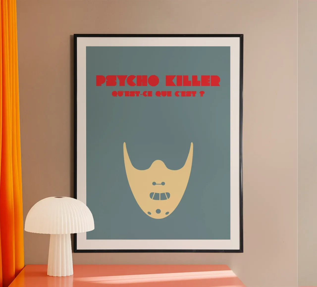 Psycho Killer poster con telaio in plastica da Rahma Projekt