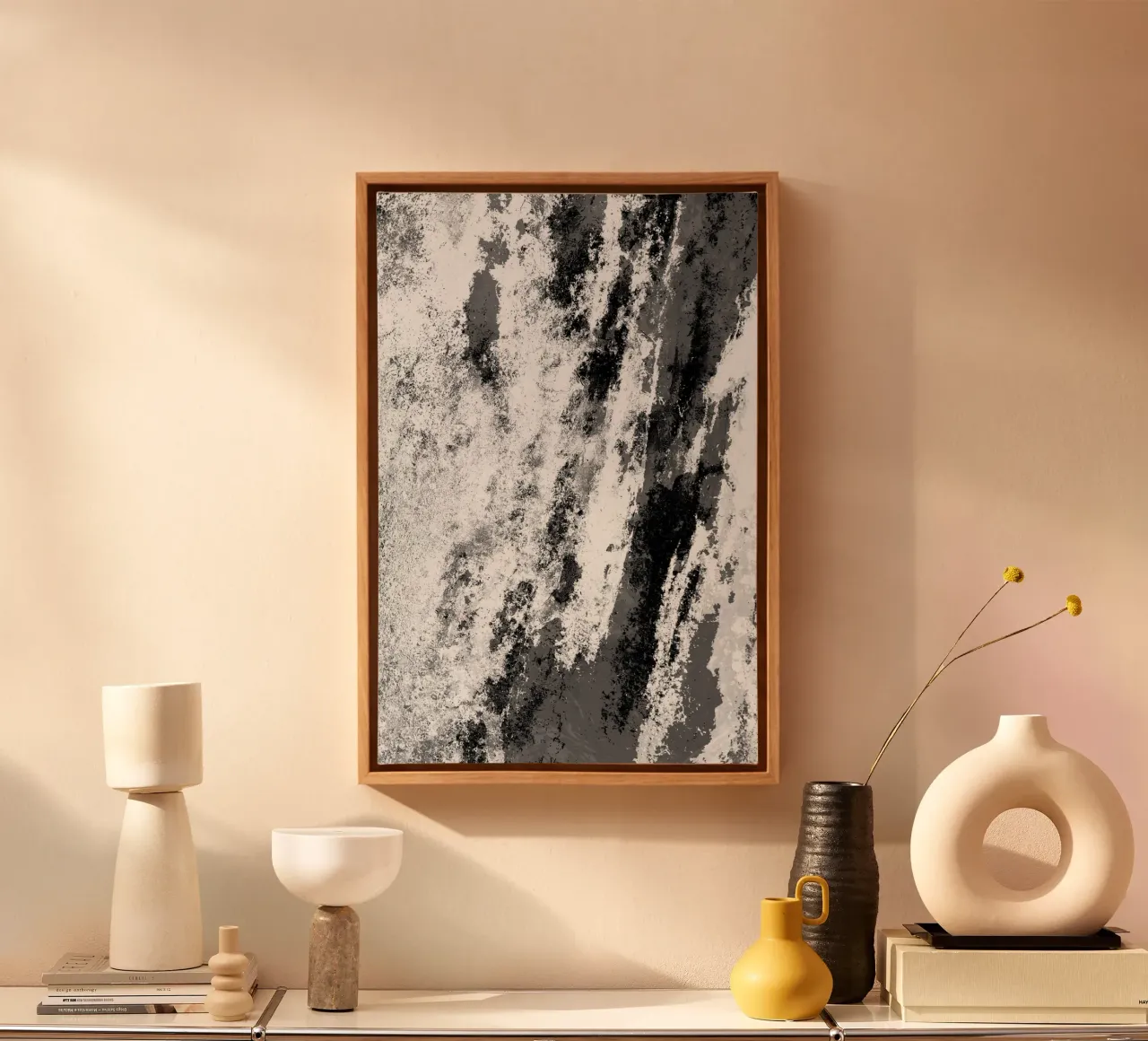 Perseveranza in bianco e nero tela con Cornice a cassetta da SilverPegasus