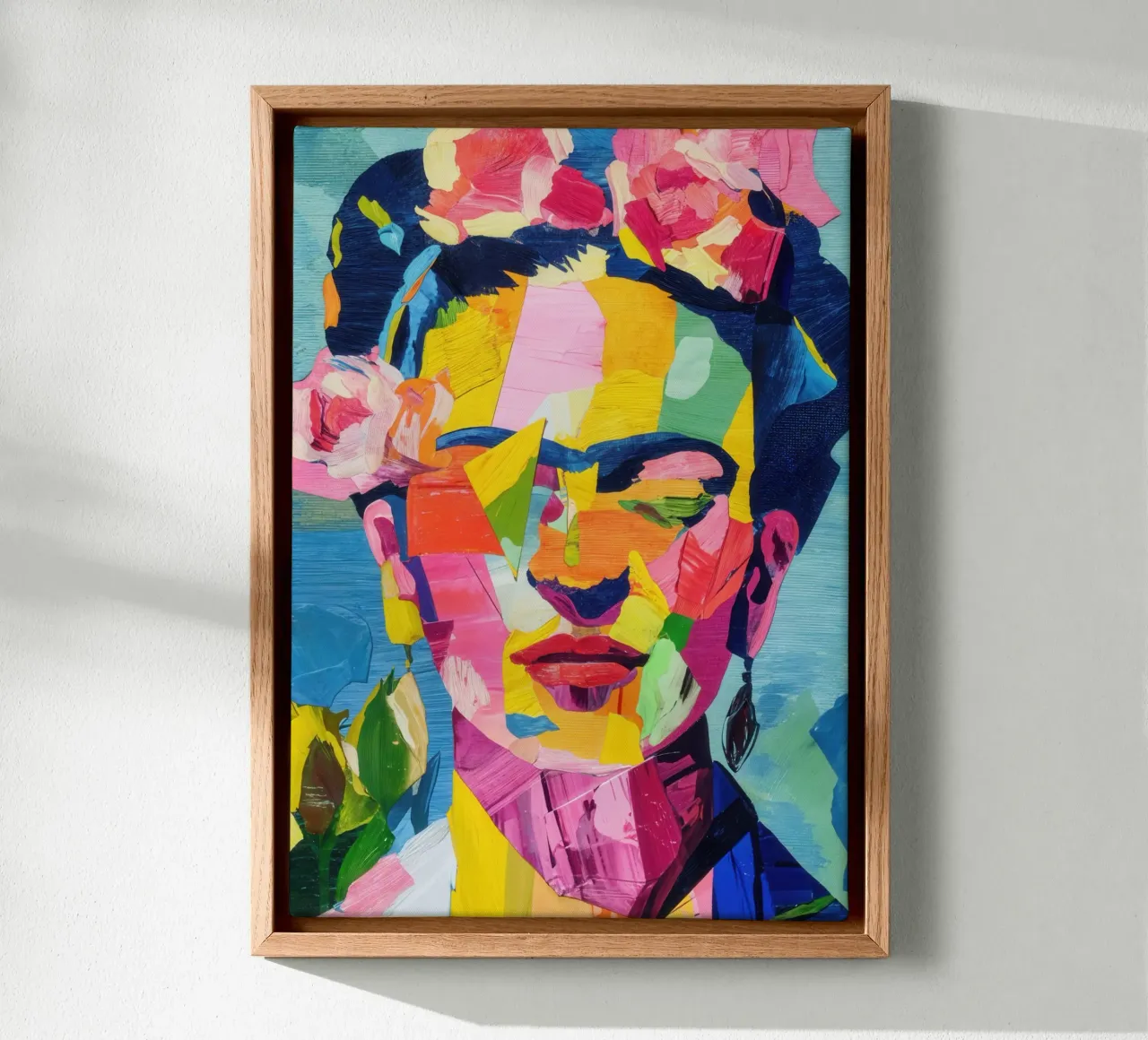 Astratto Frida Kahlo tela con Cornice a cassetta da La Collagerie