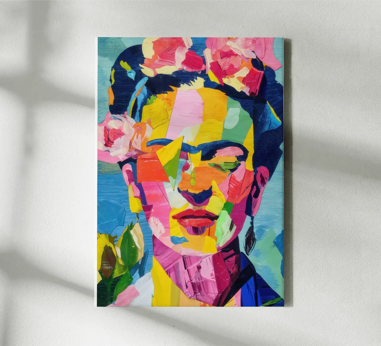 Astratto Frida Kahlo tela con Cornice a cassetta da La Collagerie