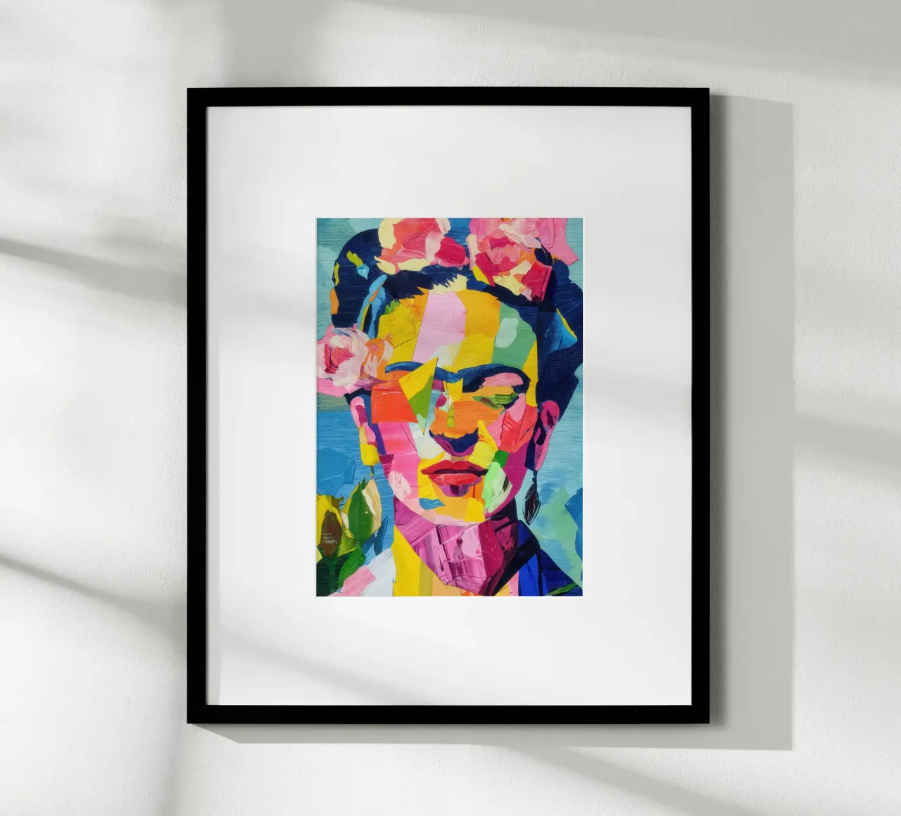 Astratto Frida Kahlo poster con telaio in alluminio da La Collagerie