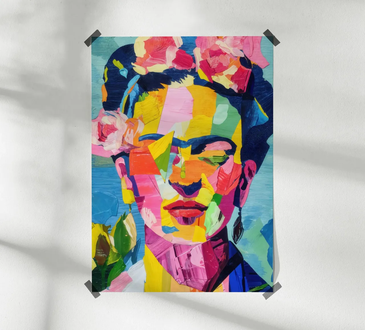 Astratto Frida Kahlo poster con telaio in alluminio da La Collagerie