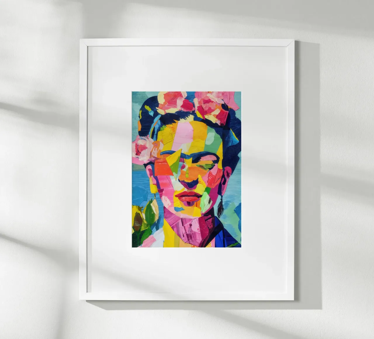 Astratto Frida Kahlo poster con telaio in alluminio da La Collagerie
