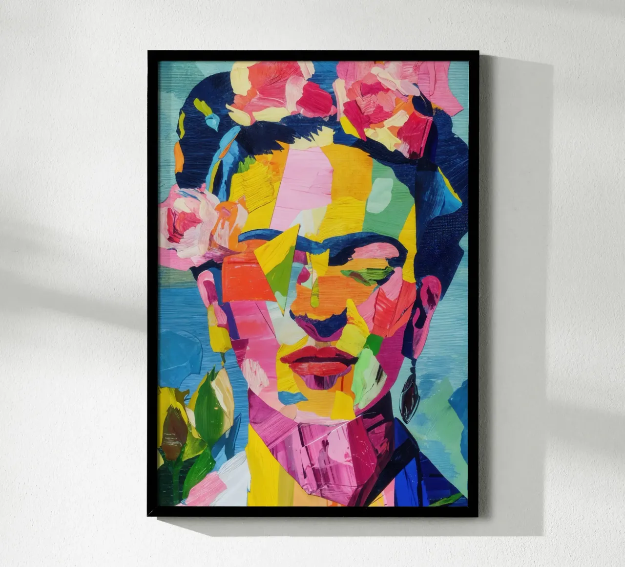 Astratto Frida Kahlo poster con telaio in alluminio da La Collagerie