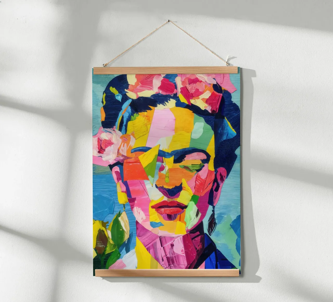 Astratto Frida Kahlo poster con telaio in alluminio da La Collagerie