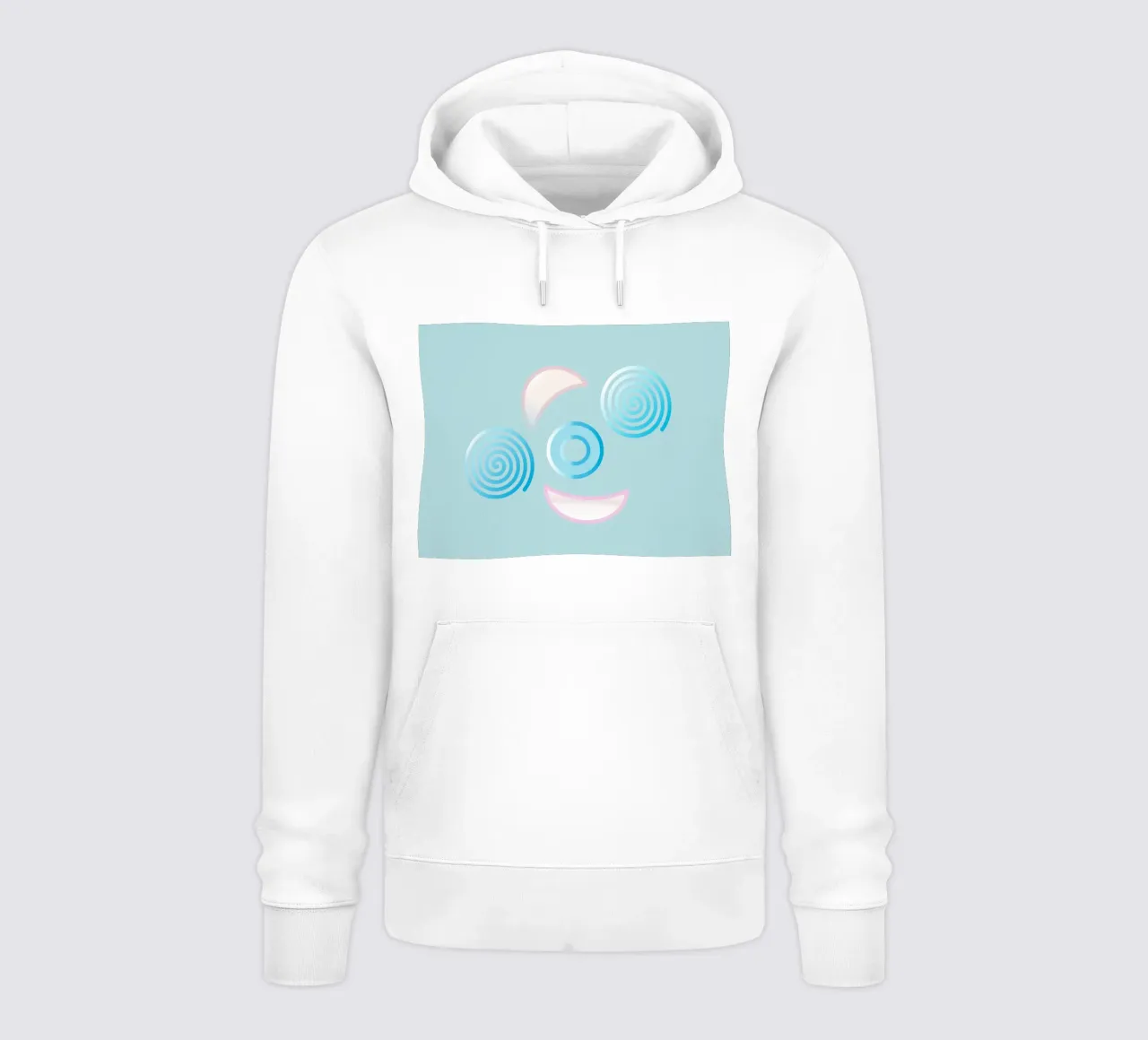 Forme geometriche astratte blu e rosa felpa con cappuccio da Something for you