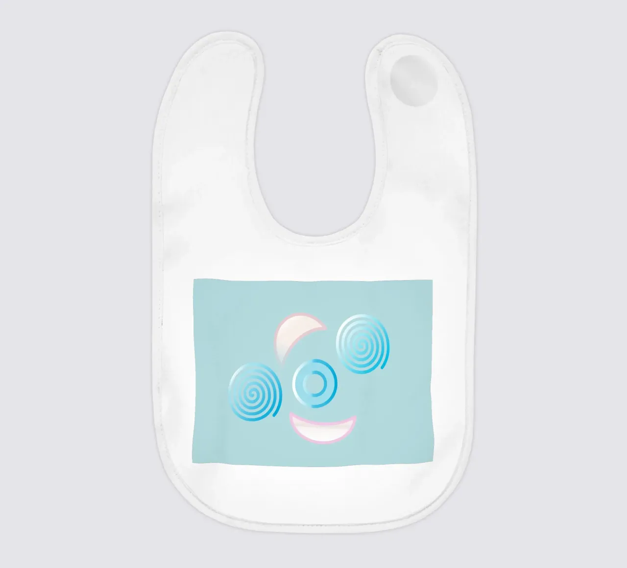 Forme geometriche astratte blu e rosa bavaglino da Something for you