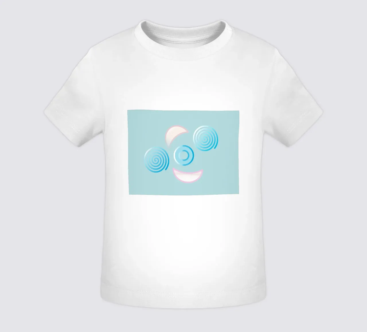 Forme geometriche astratte blu e rosa maglietta neonato da Something for you
