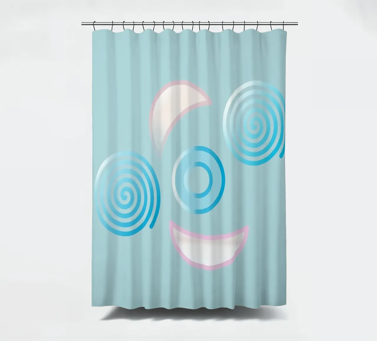 Forme geometriche astratte blu e rosa tenda da doccia da Something for you