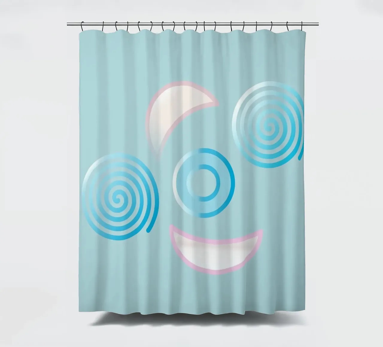 Forme geometriche astratte blu e rosa tenda da doccia da Something for you