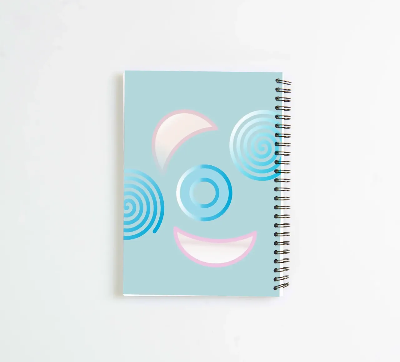 Forme geometriche astratte blu e rosa diario ad anelli da Something for you