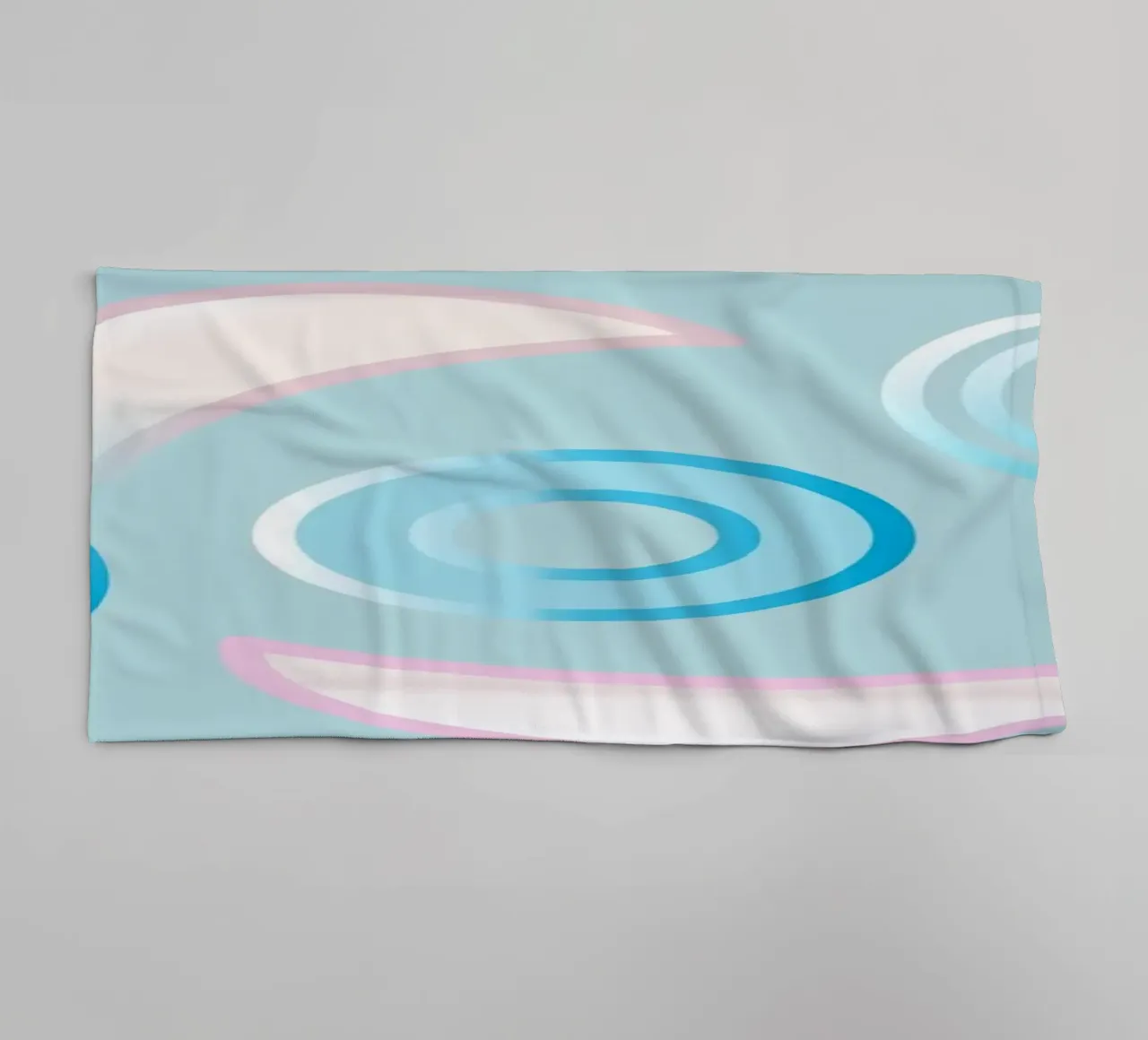 Forme geometriche astratte blu e rosa asciugamano da bagno da Something for you