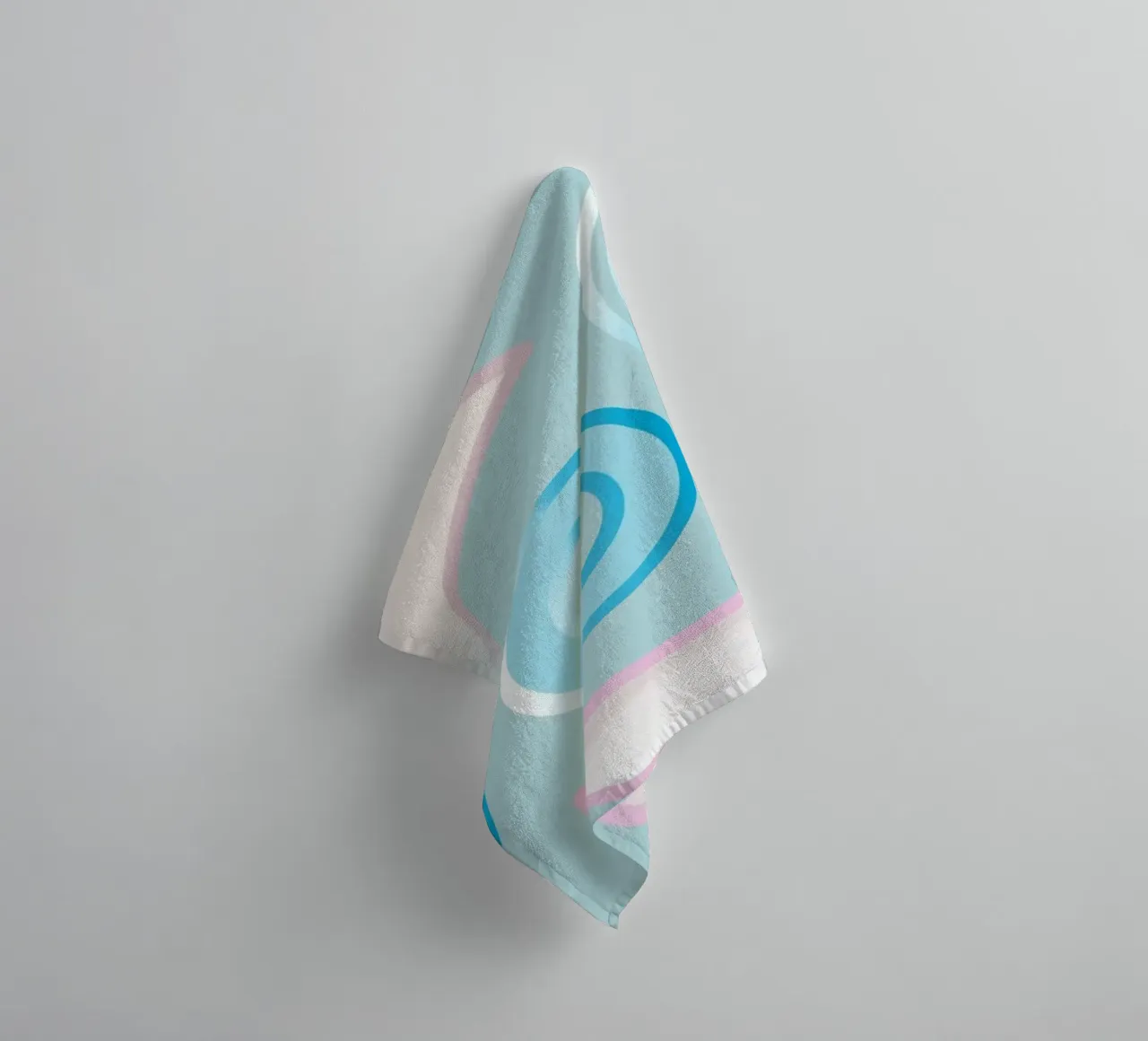 Forme geometriche astratte blu e rosa asciugamano da bagno da Something for you