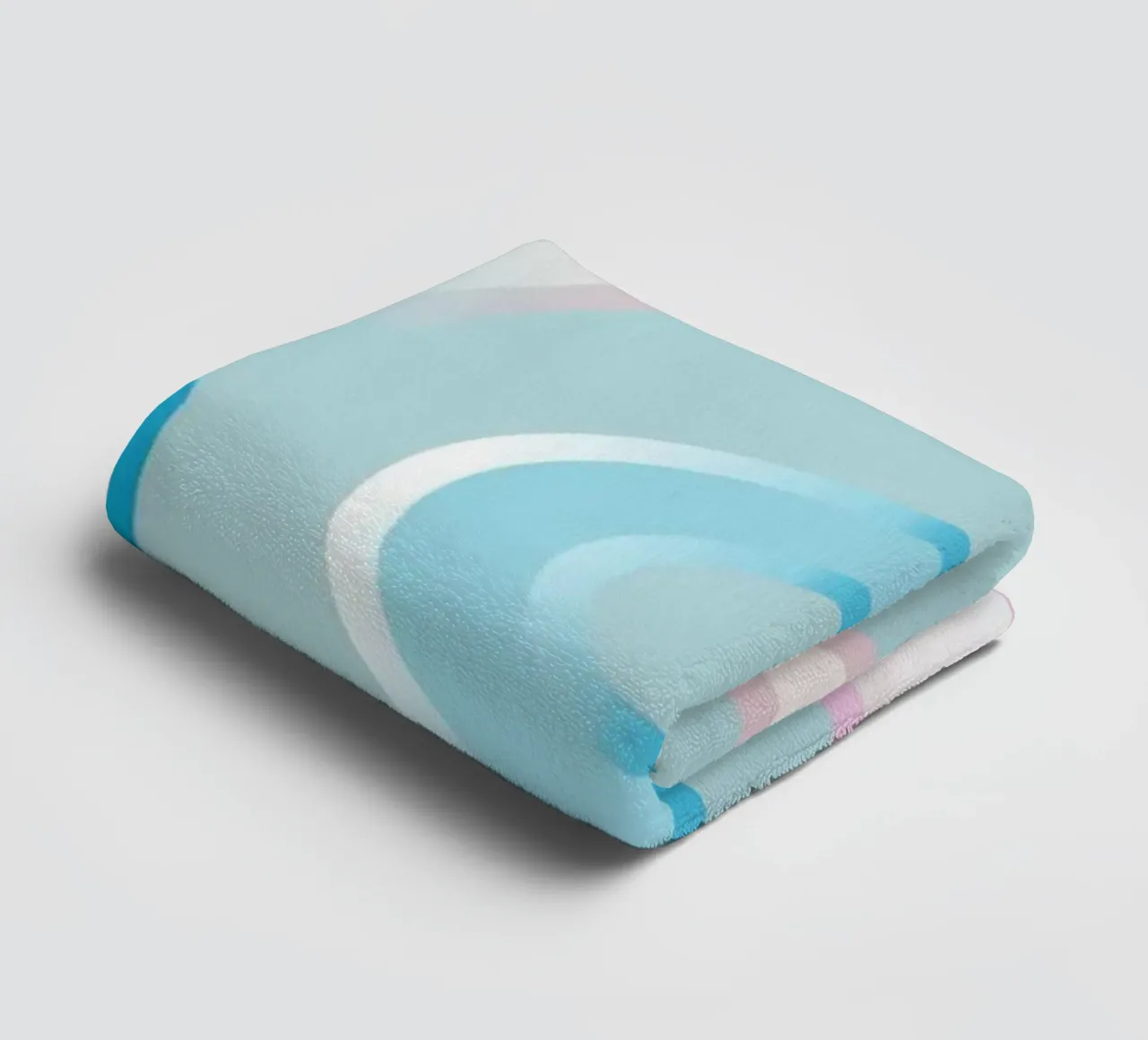 Forme geometriche astratte blu e rosa asciugamano da bagno da Something for you
