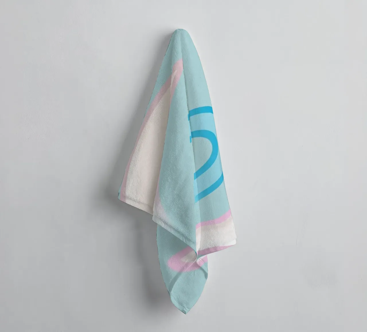 Forme geometriche astratte blu e rosa asciugamano da bagno da Something for you