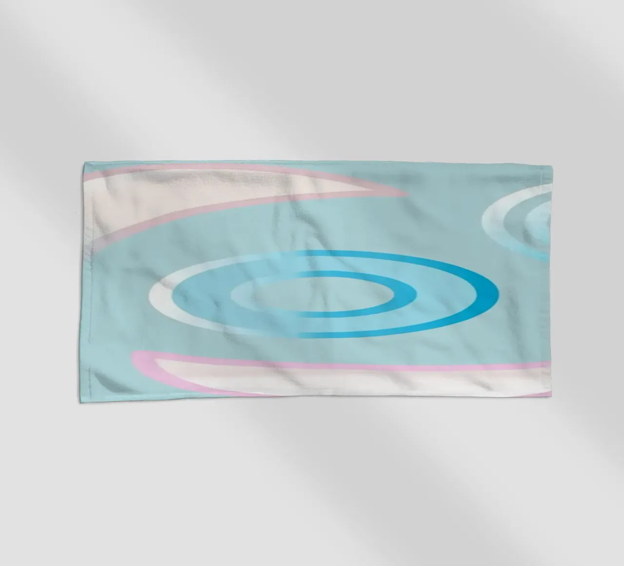 Forme geometriche astratte blu e rosa telo mare da Something for you