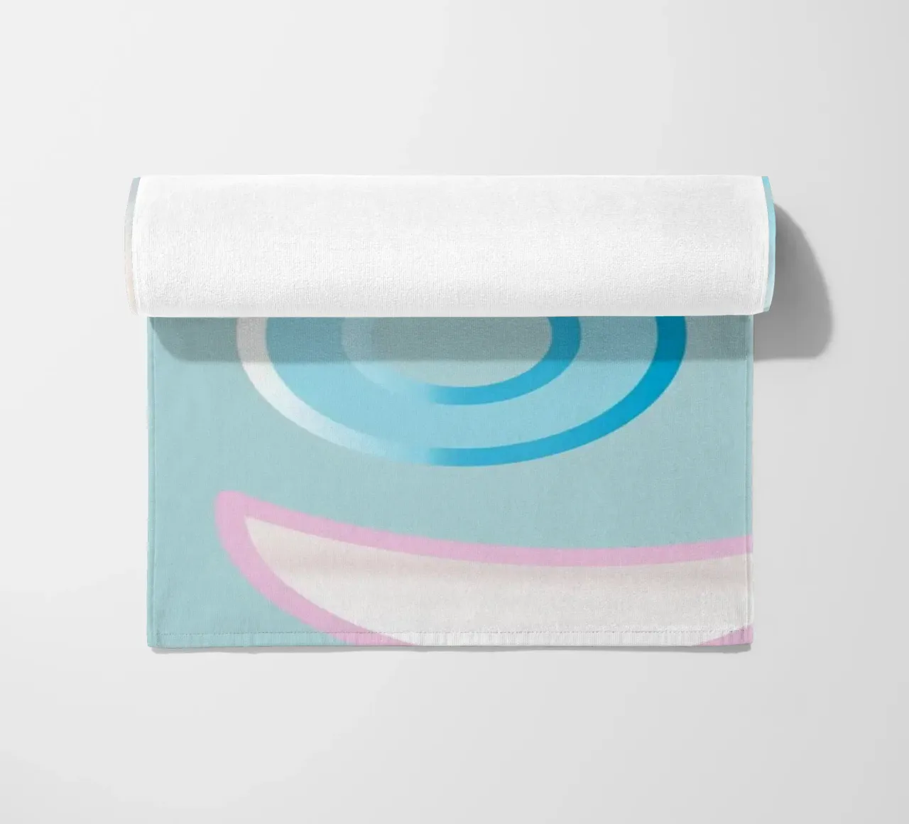 Forme geometriche astratte blu e rosa telo mare da Something for you