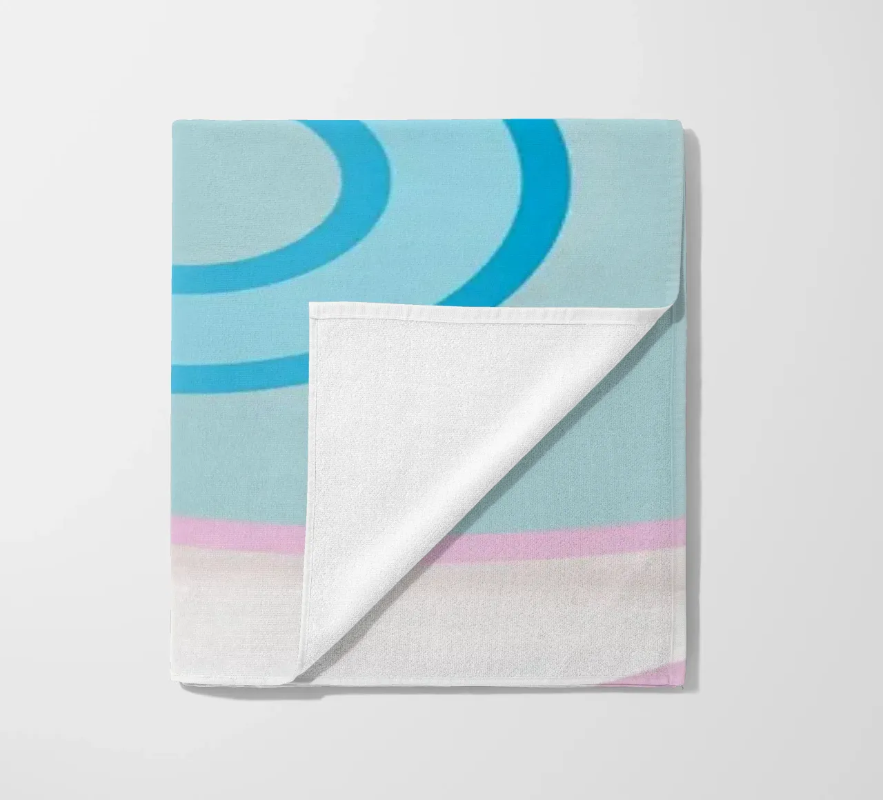 Forme geometriche astratte blu e rosa telo mare da Something for you