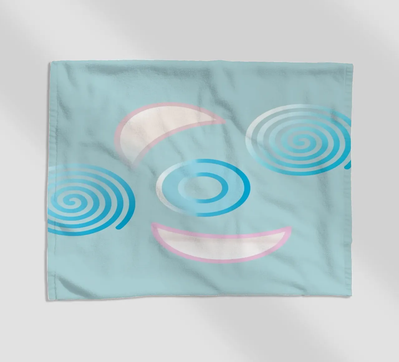 Forme geometriche astratte blu e rosa telo mare da Something for you