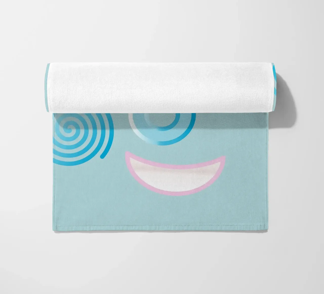Forme geometriche astratte blu e rosa telo mare da Something for you