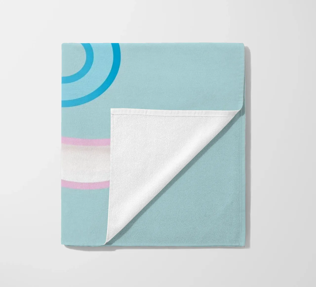 Forme geometriche astratte blu e rosa telo mare da Something for you