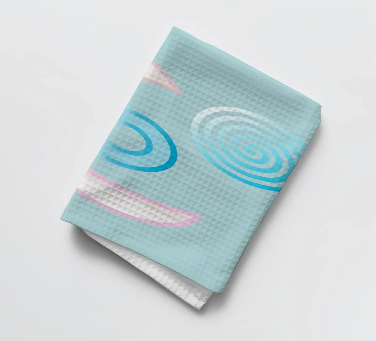 Forme geometriche astratte blu e rosa canovaccio da cucina da Something for you