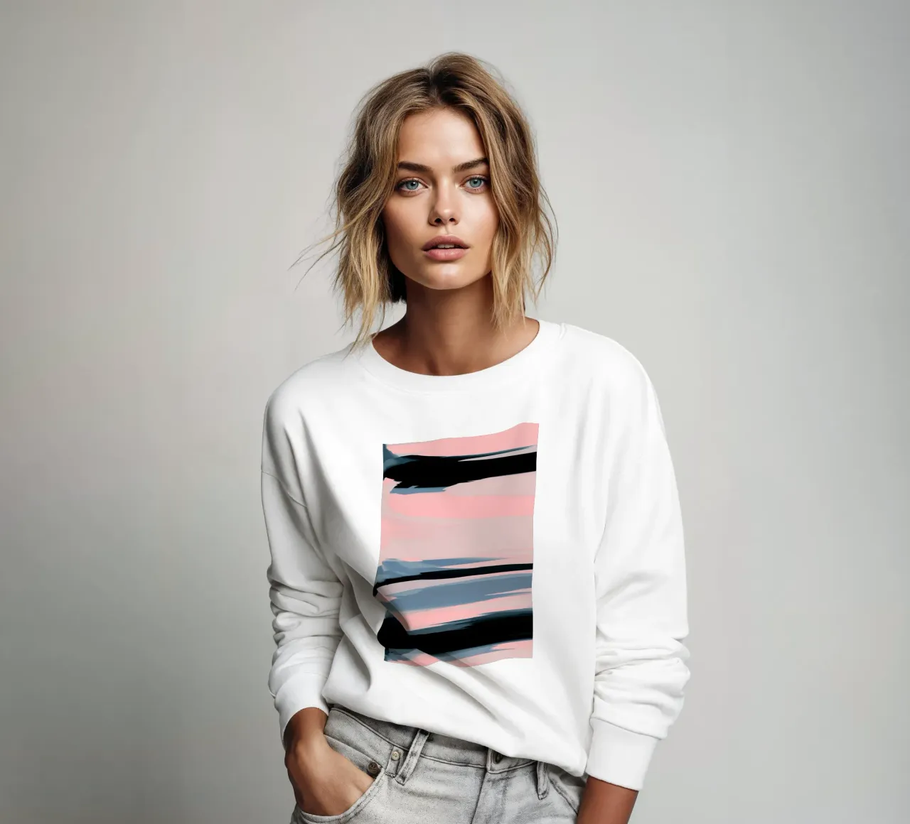 Zachte determinatie perzik sweatshirt van SilverPegasus