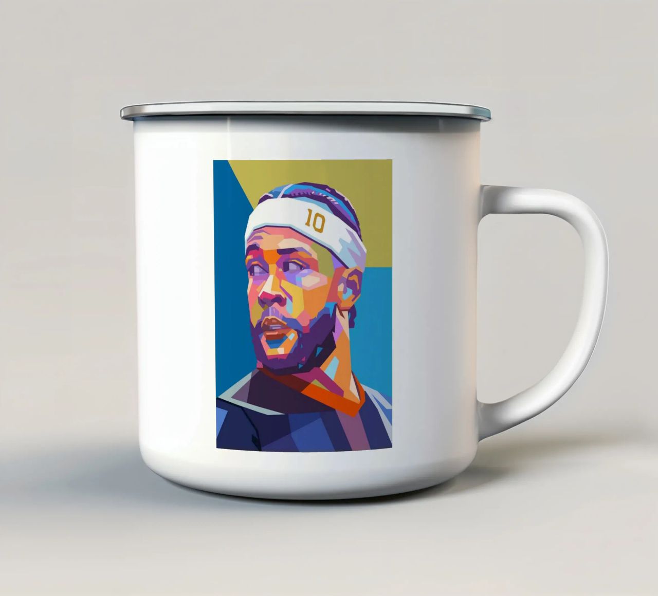 Memphis Depay pop art tazza in smalto da Hantamrata