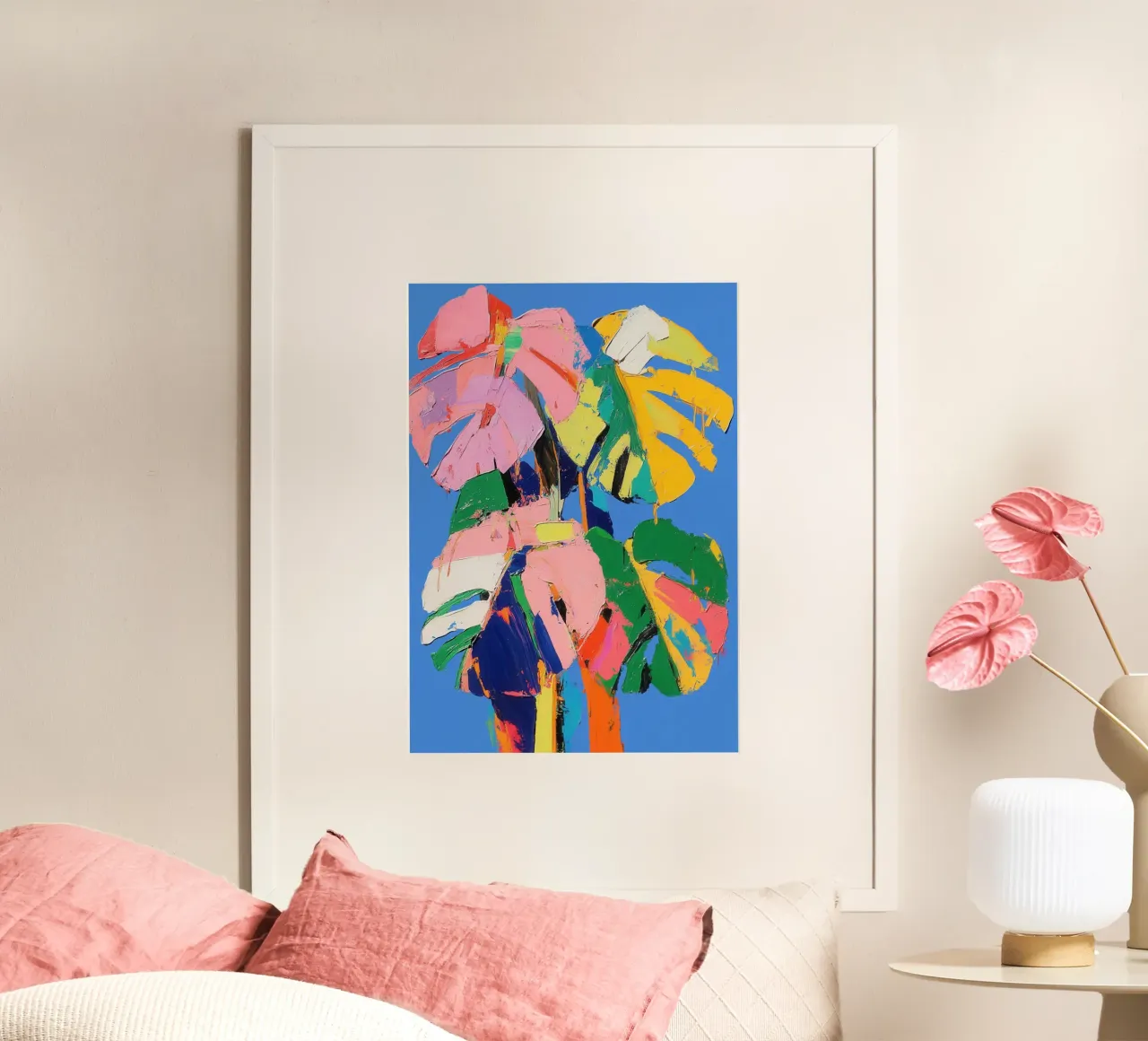 Monstera Multicolore carta hahnemühle da La Collagerie