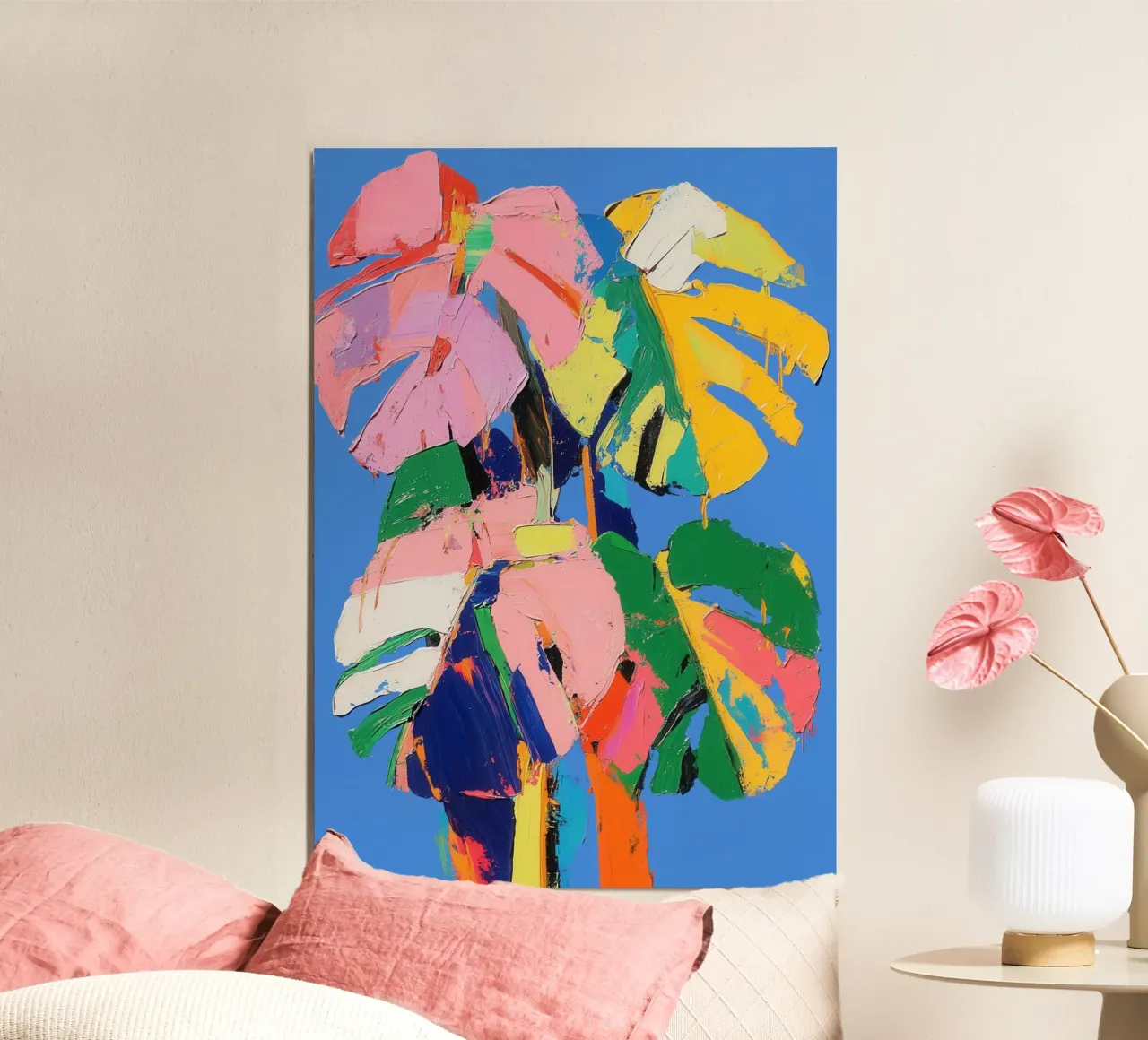 Monstera Multicolore poster da La Collagerie