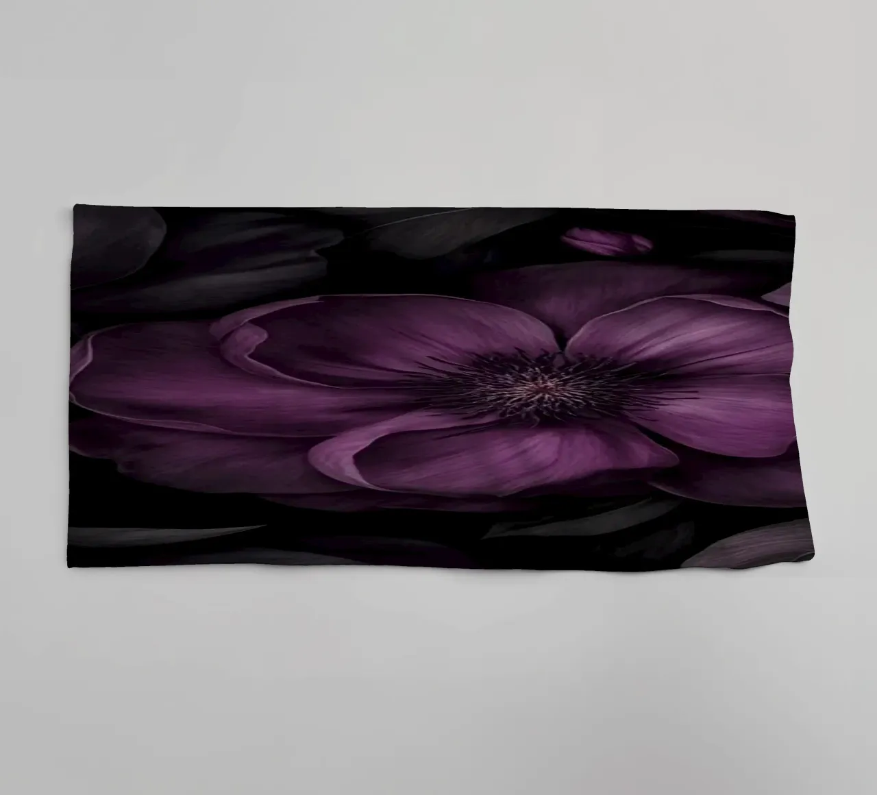 Fuchsia Mauve Pink Opulent Gothic Garden Grandeur towel by Andrea Haase Floral Passion