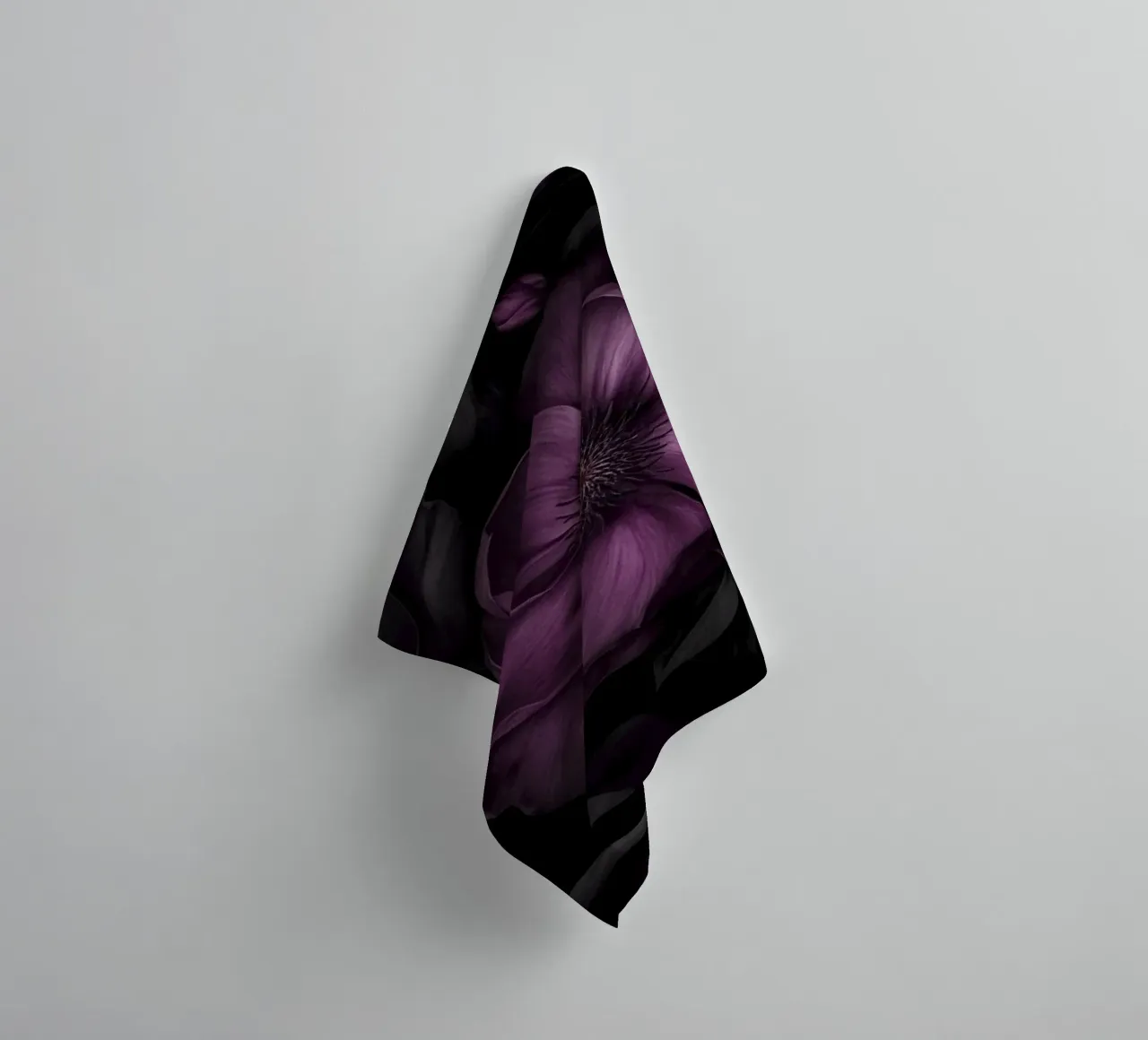 Fuchsia Mauve Pink Opulent Gothic Garden Grandeur towel by Andrea Haase Floral Passion