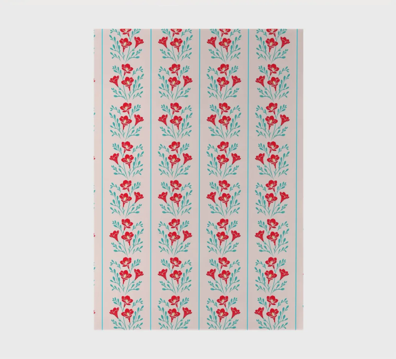 Freesia Stripes Red and Peach notebook by SilverPegasus