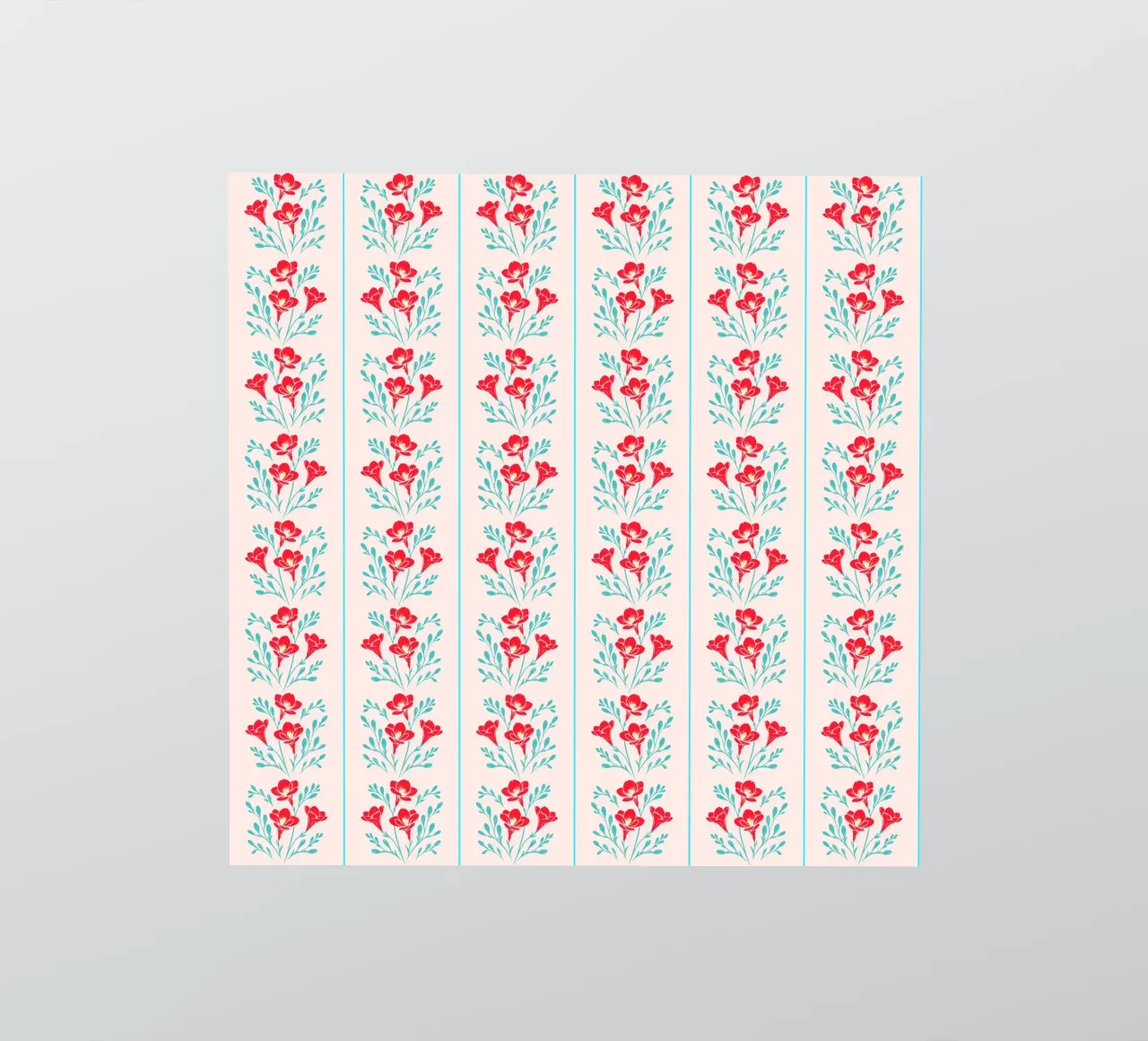 Freesia Stripes Red and Peach sticker by SilverPegasus