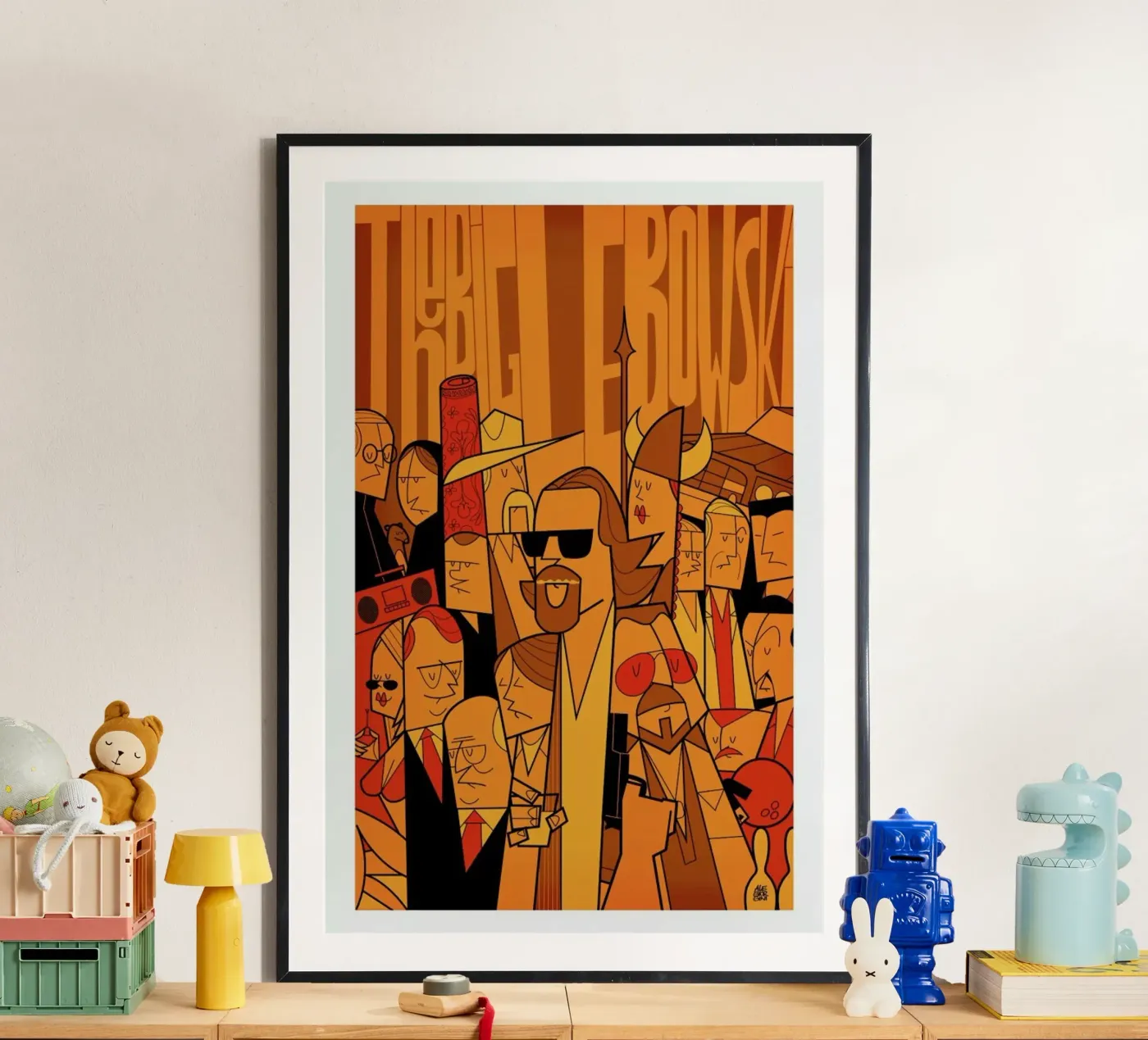 The Dude poster van Ale Giorgini