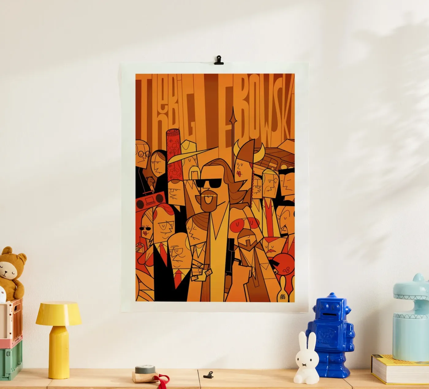 The Dude poster van Ale Giorgini