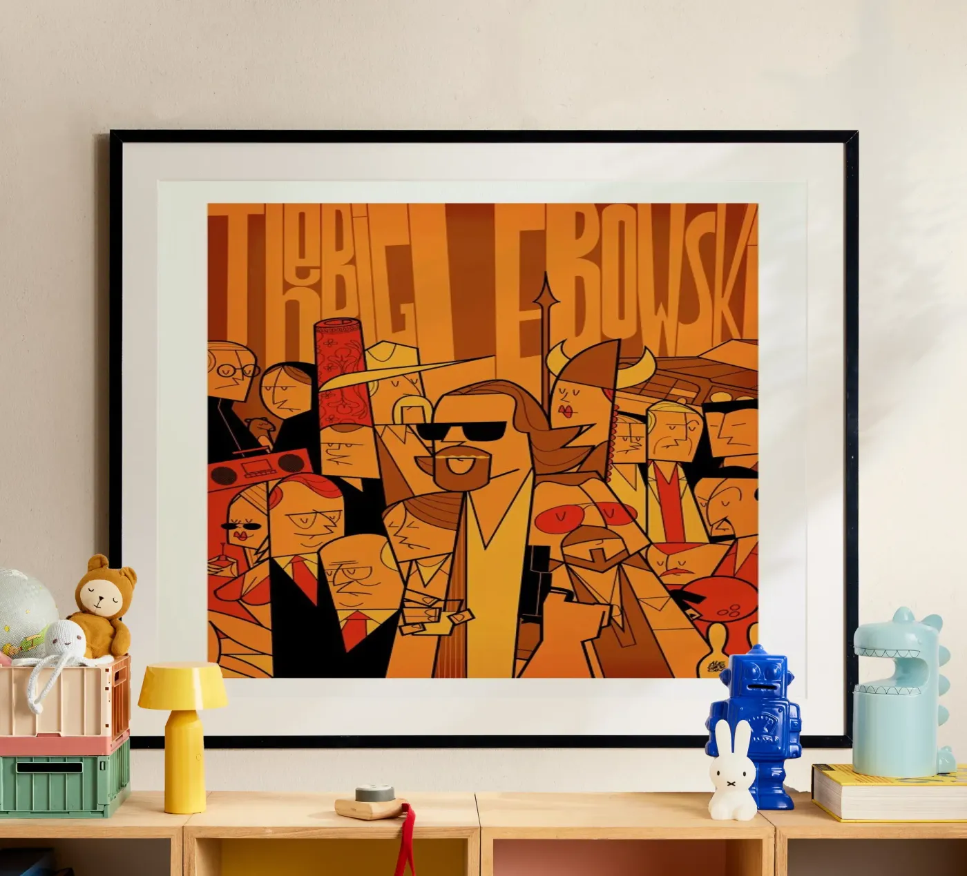 The Dude poster van Ale Giorgini