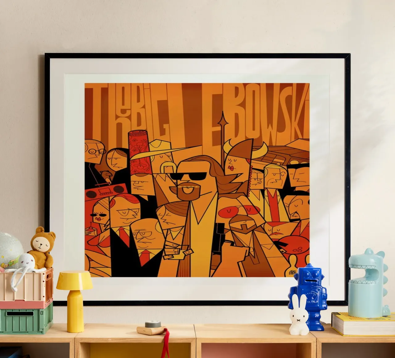 The Dude poster van Ale Giorgini