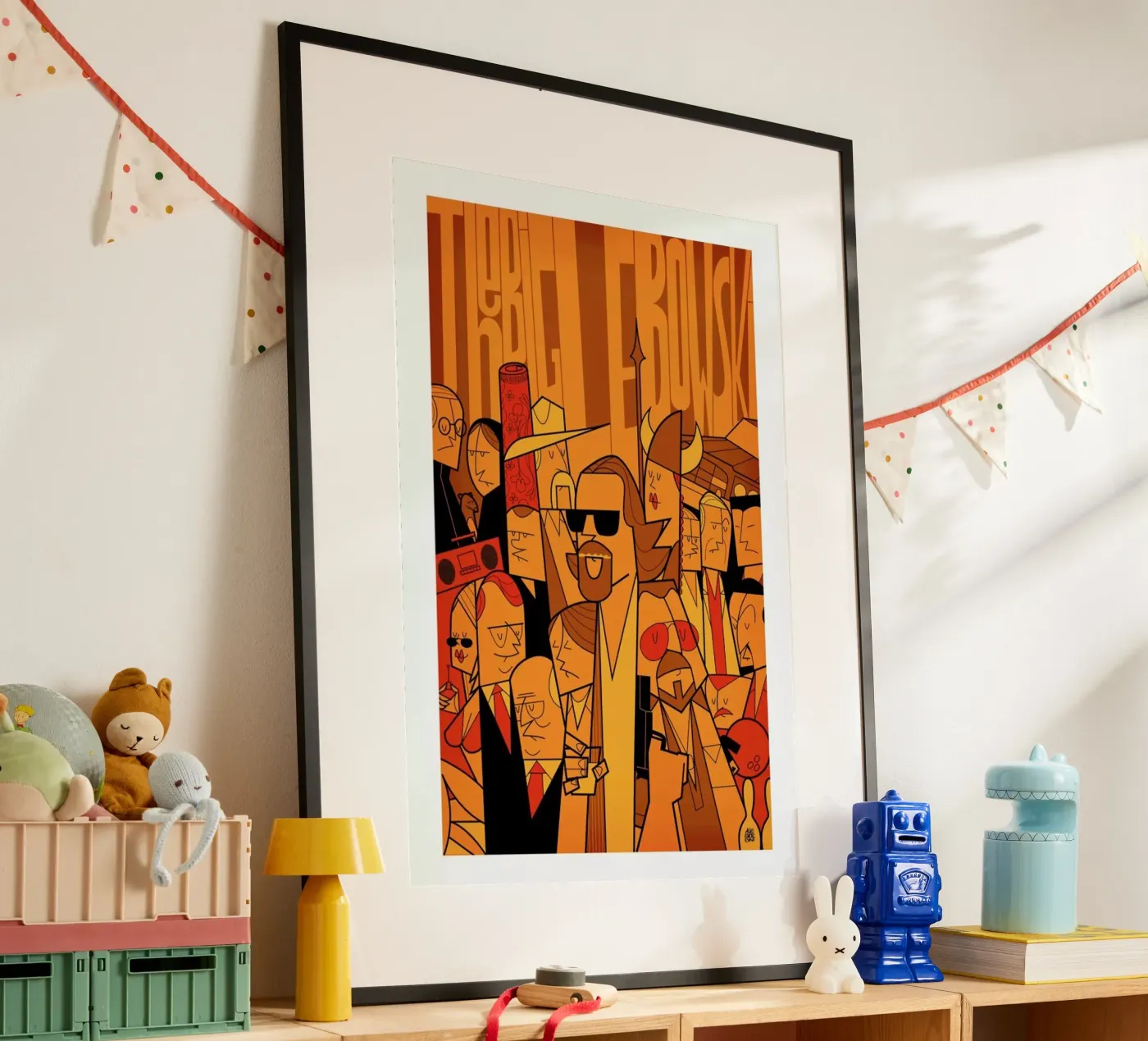 The Dude poster van Ale Giorgini