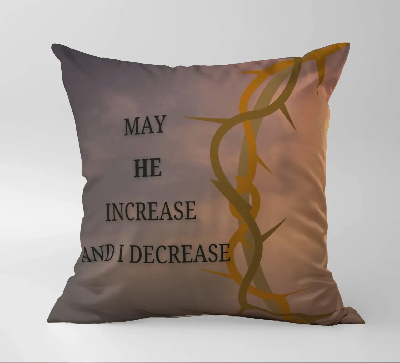 MAY HE INCREASE AND I DECREASE cuscino da LisaArtes