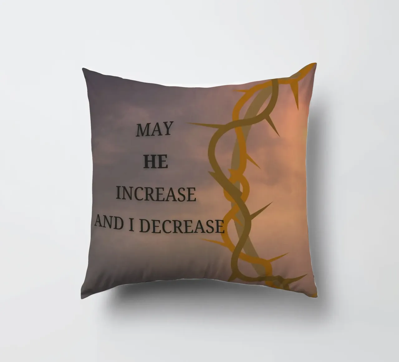 MAY HE INCREASE AND I DECREASE cuscino da LisaArtes