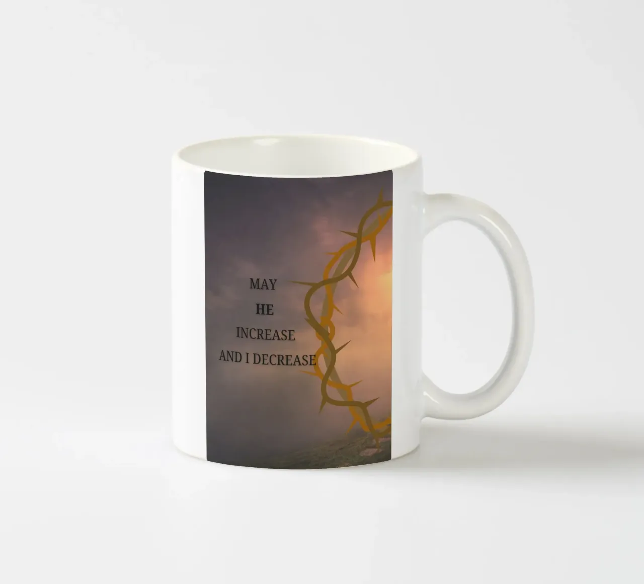 MAY HE INCREASE AND I DECREASE tazza in ceramica da LisaArtes