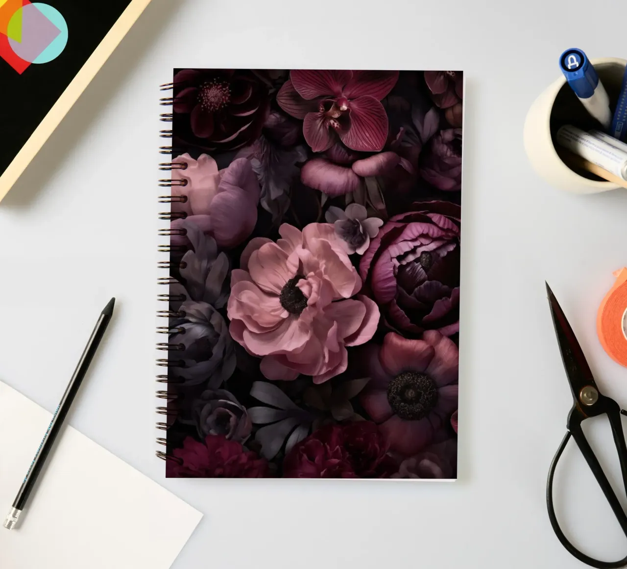 Fiori lussureggianti e lunatici Baroque Grandeur Rosa malva diario ad anelli da Andrea Haase Floral Passion