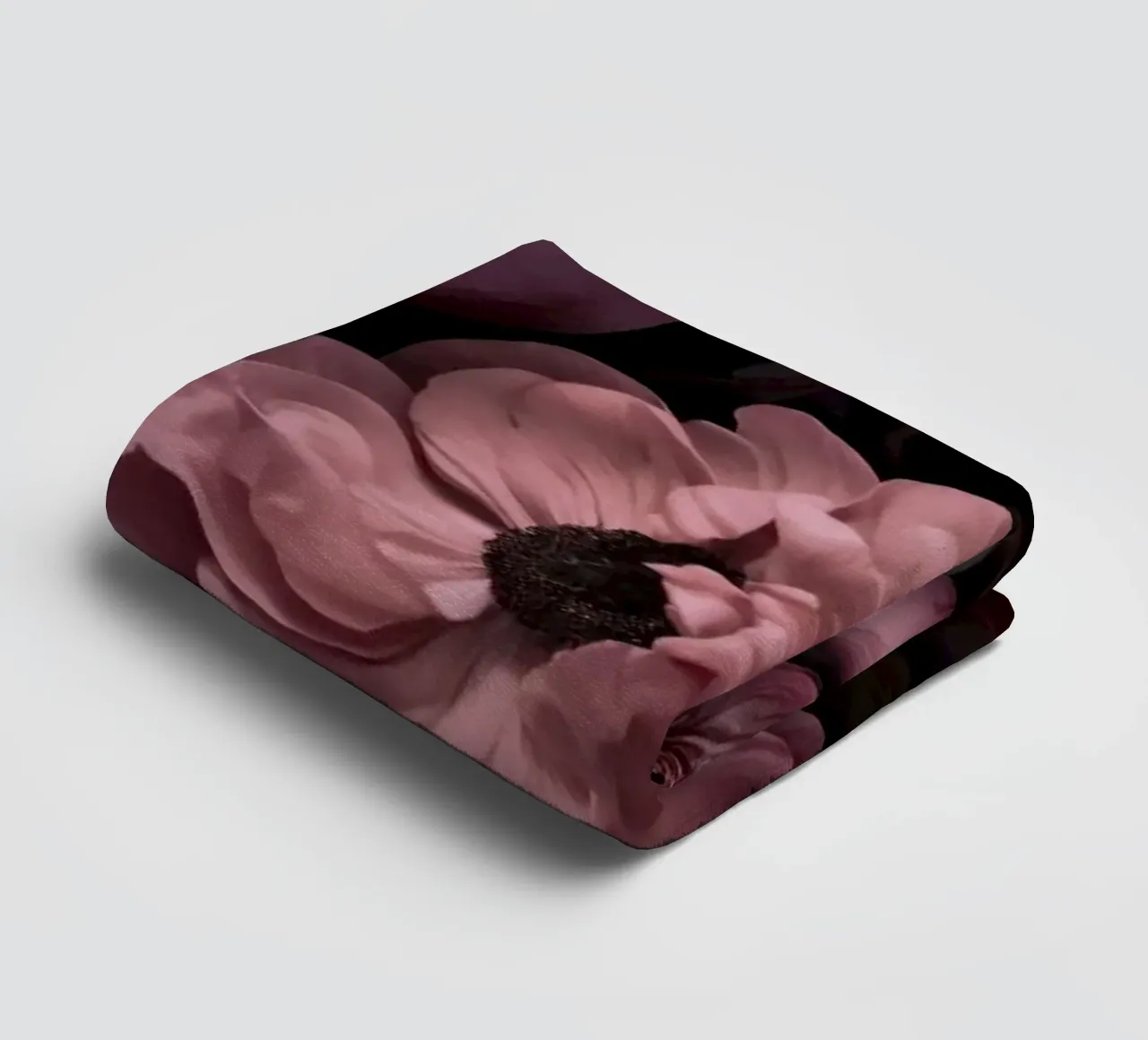 Lush Moody Flowers Baroque Grandeur Mauve Pink towel by Andrea Haase Floral Passion