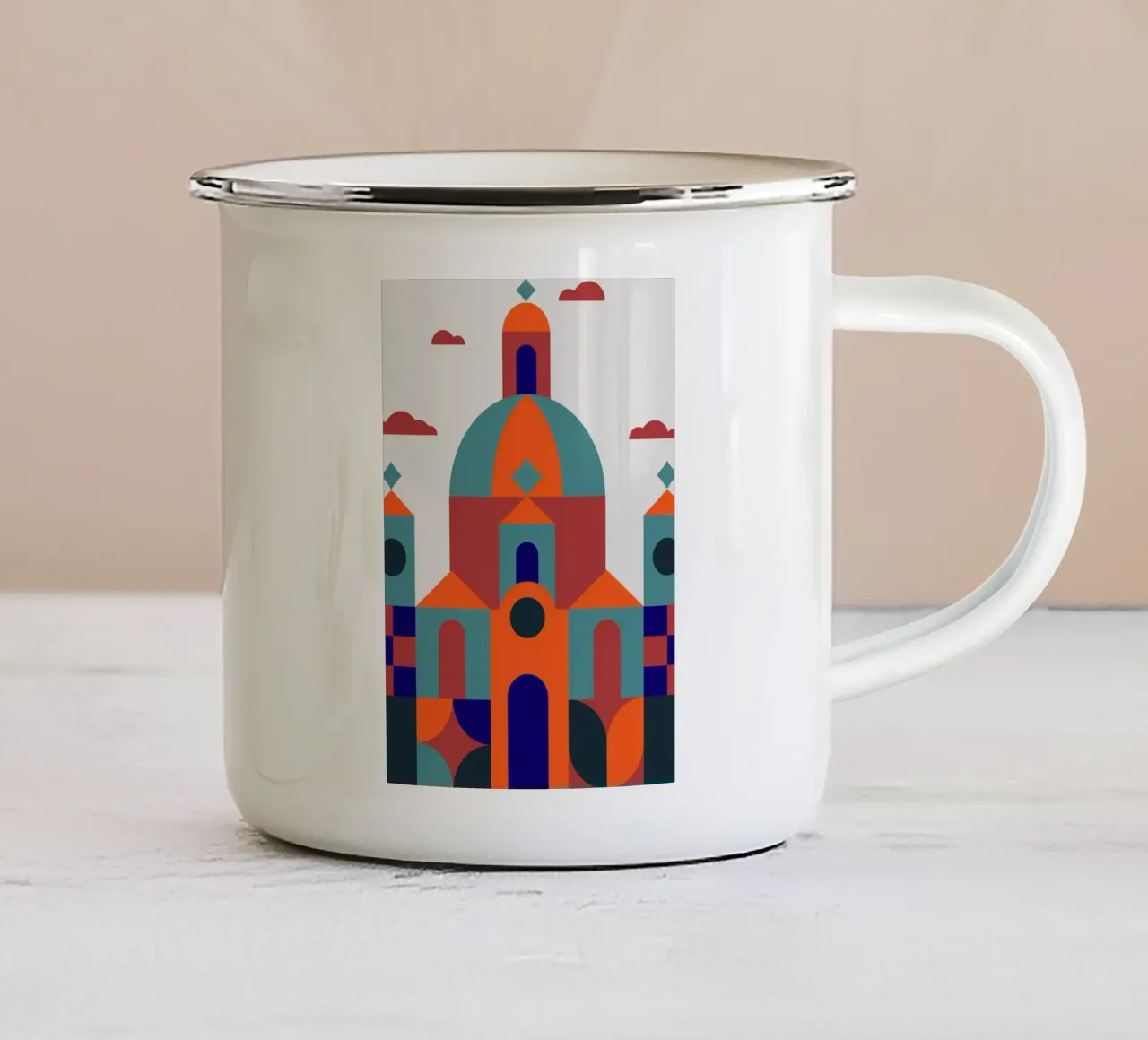 Bauhaus building tazza in smalto da LisaArtes