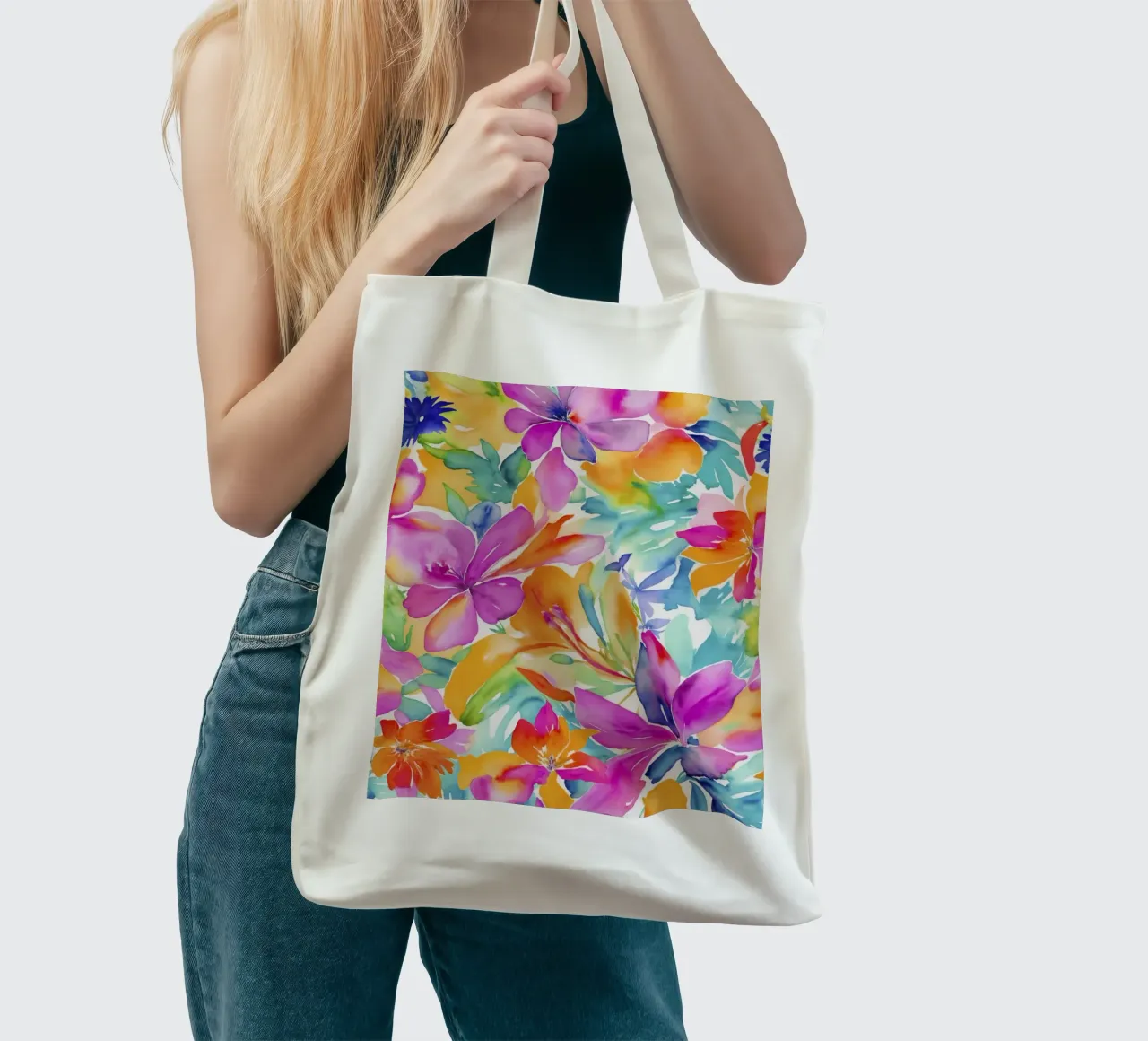 Bunte Fragmente einer botanischen Erinnerung Jutebeutel von Andrea Haase Modern Home