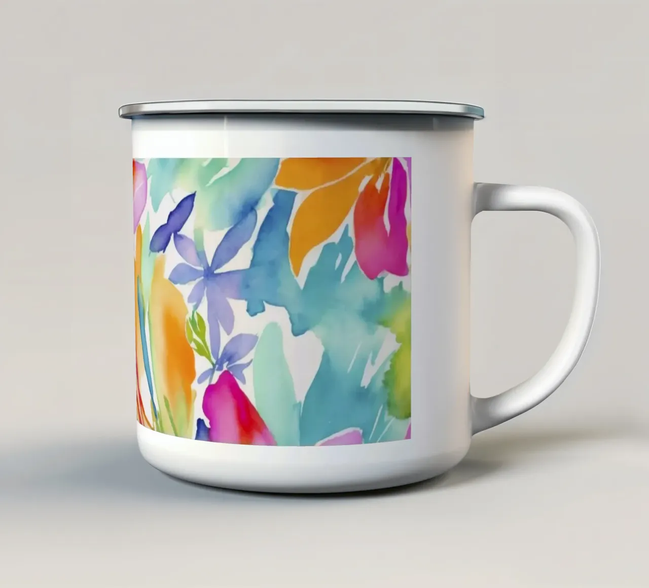 Frammenti colorati di memoria botanica tazza in smalto da Andrea Haase Modern Home