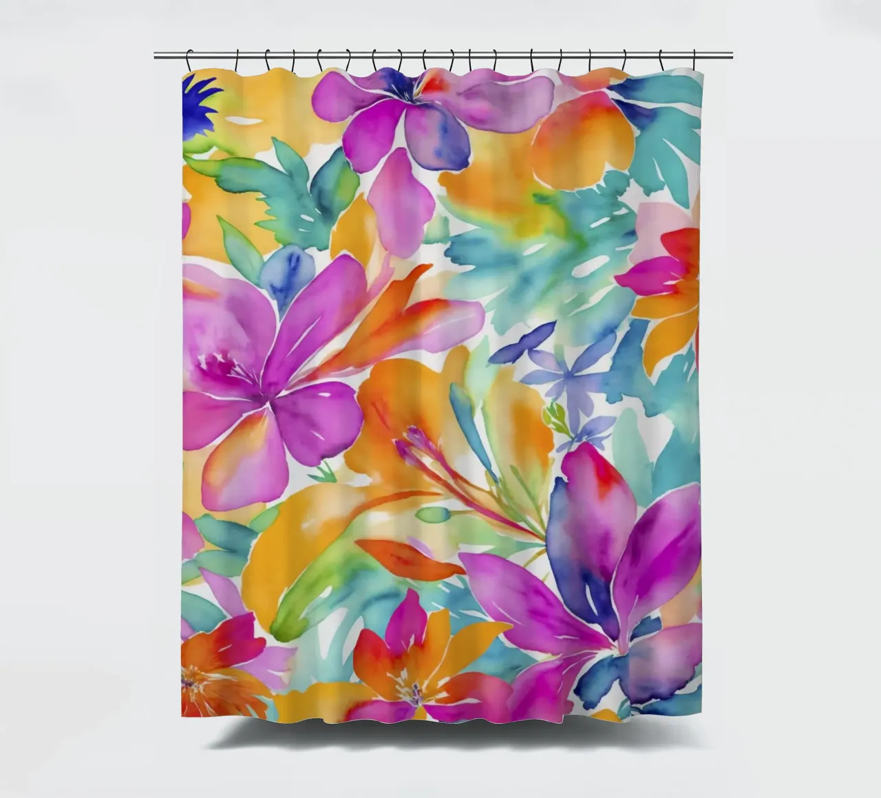Bunte Fragmente einer botanischen Erinnerung Duschvorhang von Andrea Haase Modern Home